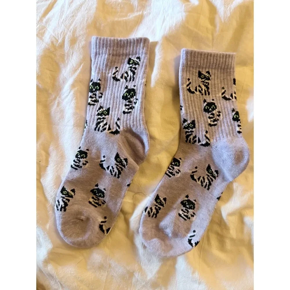 Women's Cute Funky Crew Socks Bundle 11 Pairs Floral Halloween Stripes Polka Dot